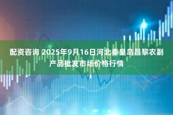 配资咨询 2025年9月16日河北秦皇岛昌黎农副产品批发市场价格行情